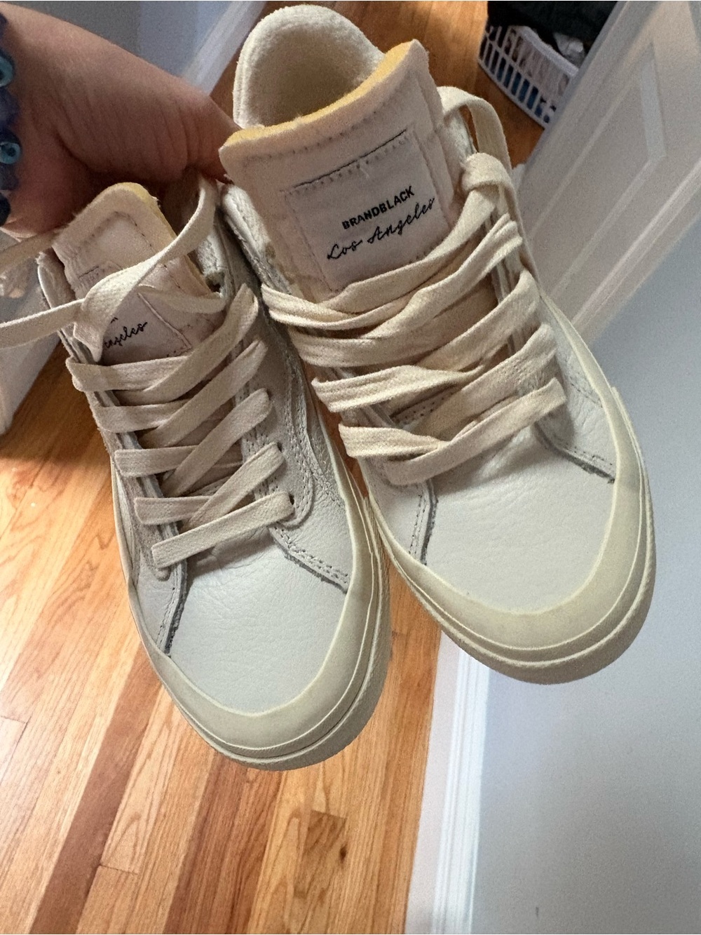 Brandblack Cream/Tan Women's all leather Sneakers